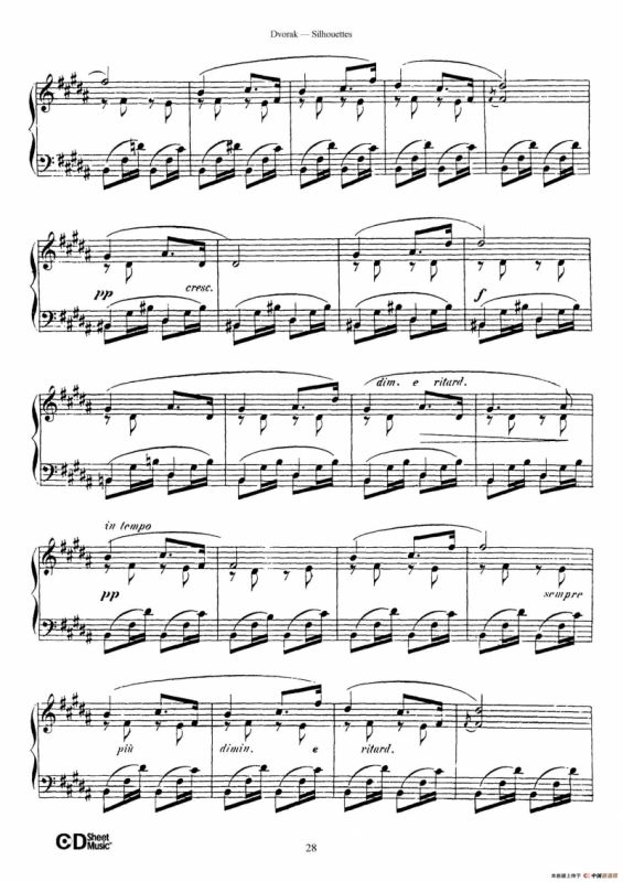 12 Silhouettes Op.8（12首剪影·9）