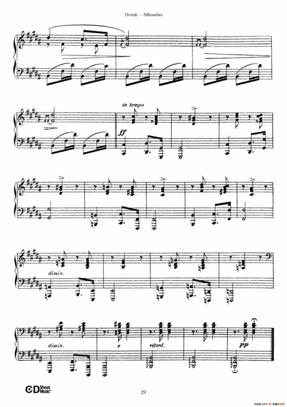 12 Silhouettes Op.8（12首剪影·9）