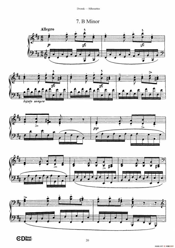 12 Silhouettes Op.8（12首剪影·7）