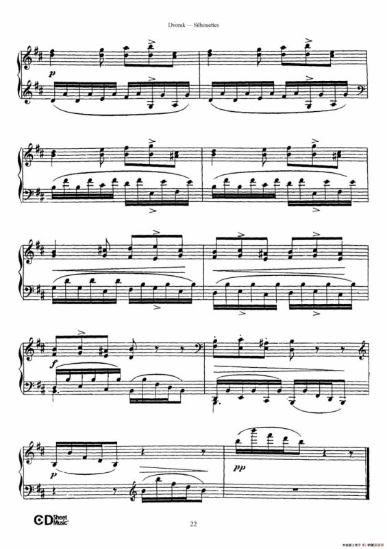 12 Silhouettes Op.8（12首剪影·7）