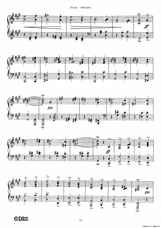 12 Silhouettes Op.8（12首剪影·5）