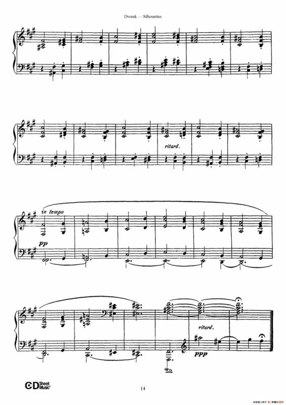 12 Silhouettes Op.8（12首剪影·5）