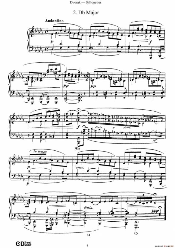 12 Silhouettes Op.8（12首剪影·2）