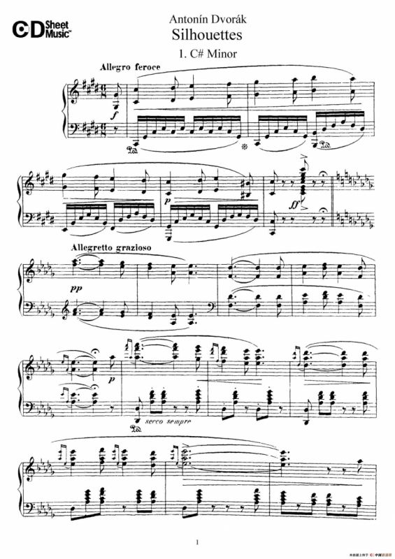 12 Silhouettes Op.8（12首剪影·1）