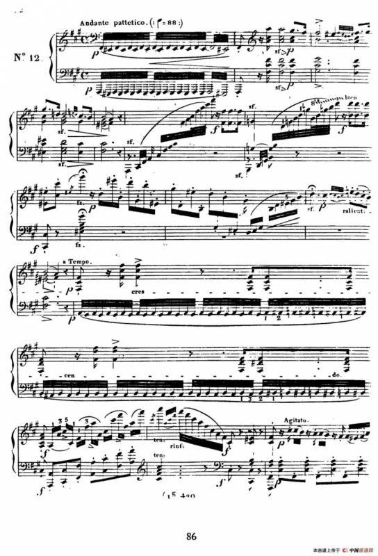24 Exercices et Preludes Op.21（24首前奏练习曲·12）