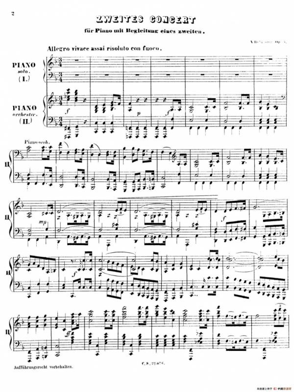 Piano Concerto No.2 in F Major Op.35（F大调第二钢琴协奏曲·Ⅰ·双钢琴）