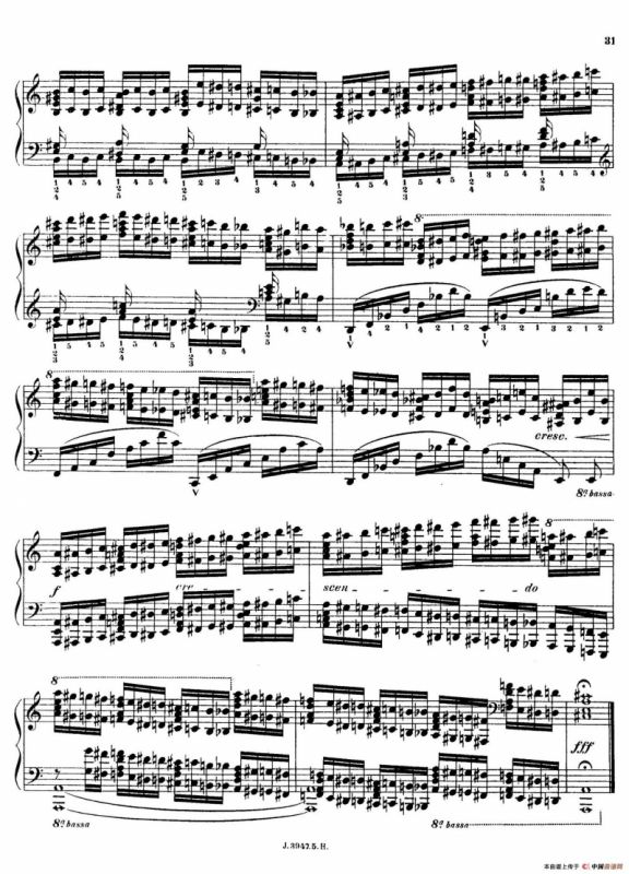 6 Etudes de Concert（6首音乐会练习曲·5）