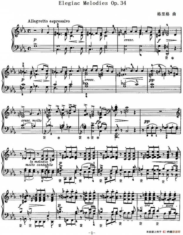 Elegiac Melodies Op.34