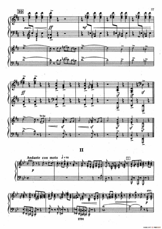 Piano Concerto No.3 in D major, Youth Op.50 - 2 pianos（D大调第三钢琴协奏曲“为青少年而作”Op.50·双钢琴）