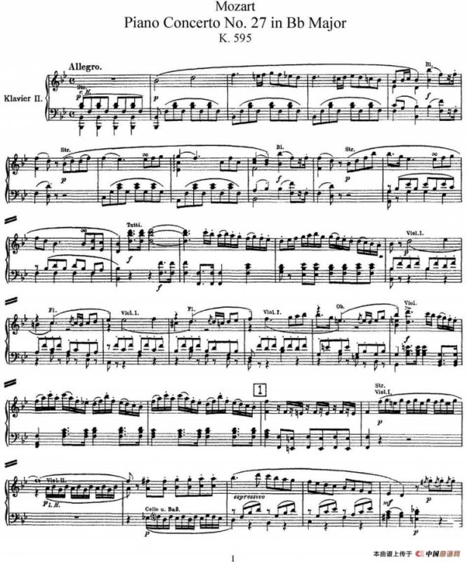 二十八部钢琴协奏曲 No.27（P1-15）