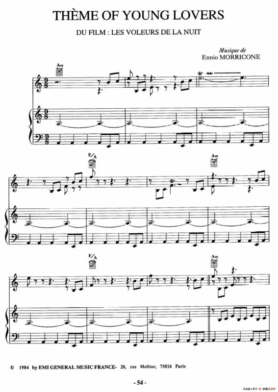 电影配乐大师莫瑞康最佳20首钢琴谱（Best of Ennio Morricone·16）