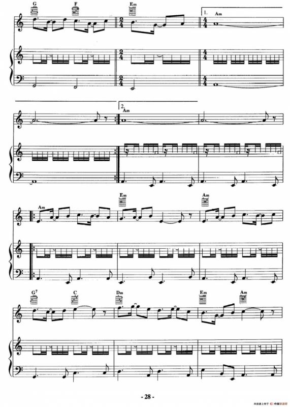 电影配乐大师莫瑞康最佳20首钢琴谱（Best of Ennio Morricone·8）