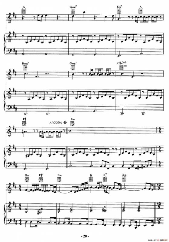 电影配乐大师莫瑞康最佳20首钢琴谱（Best of Ennio Morricone·5）