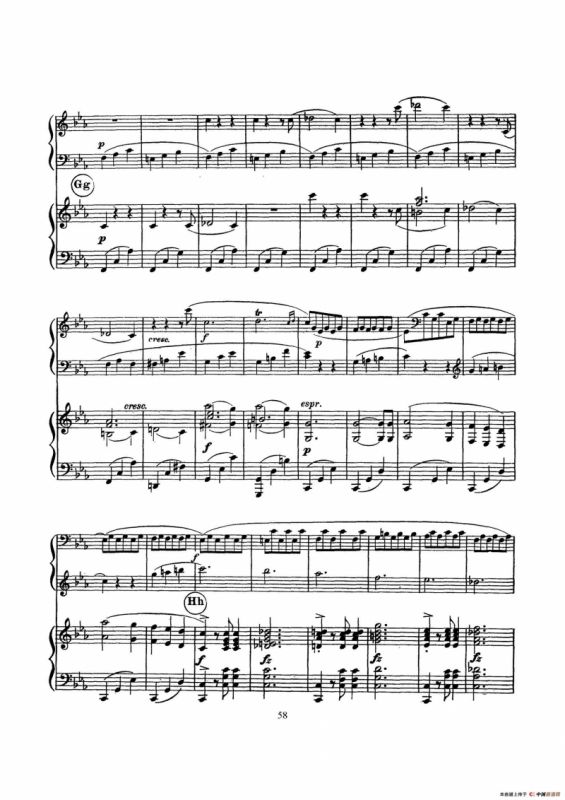 根据21首钢琴奏鸣曲改编的双钢琴版钢琴奏鸣曲四首（第四首）