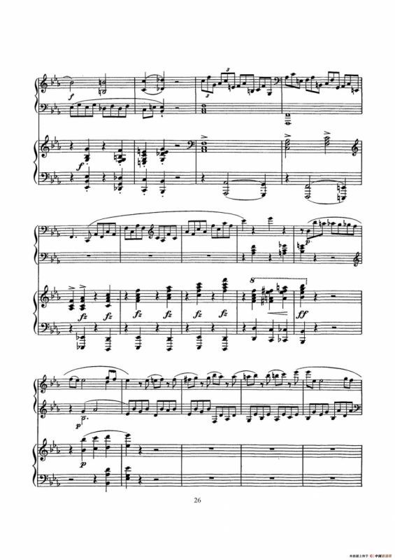 根据21首钢琴奏鸣曲改编的双钢琴版钢琴奏鸣曲四首（第二首）