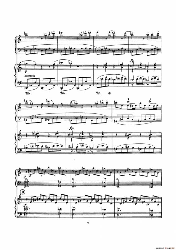 根据21首钢琴奏鸣曲改编的双钢琴版钢琴奏鸣曲四首（第一首）