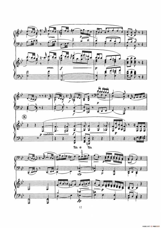 根据21首钢琴奏鸣曲改编的双钢琴版钢琴奏鸣曲四首（第一首）