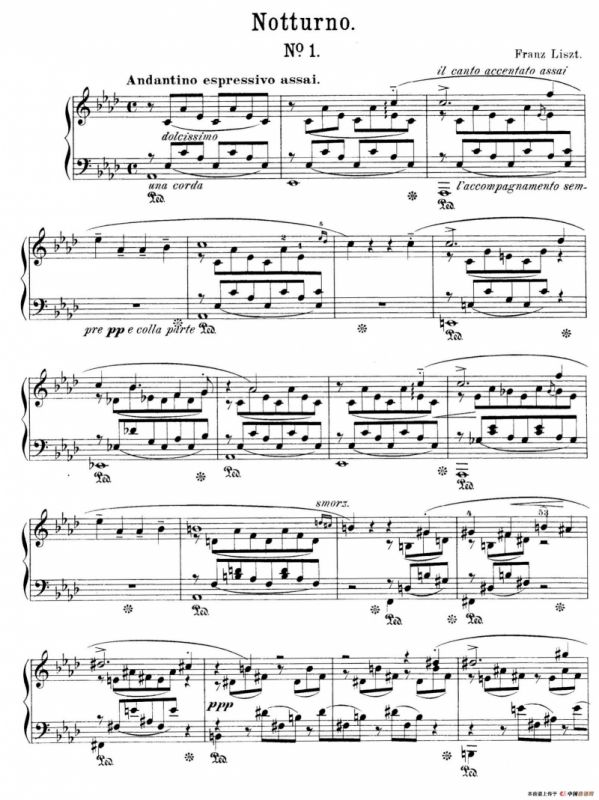 Notturnos S.541（3首夜曲“爱之梦”·1）