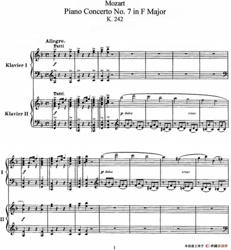 二十八部钢琴协奏曲 No.7（P1-15）
