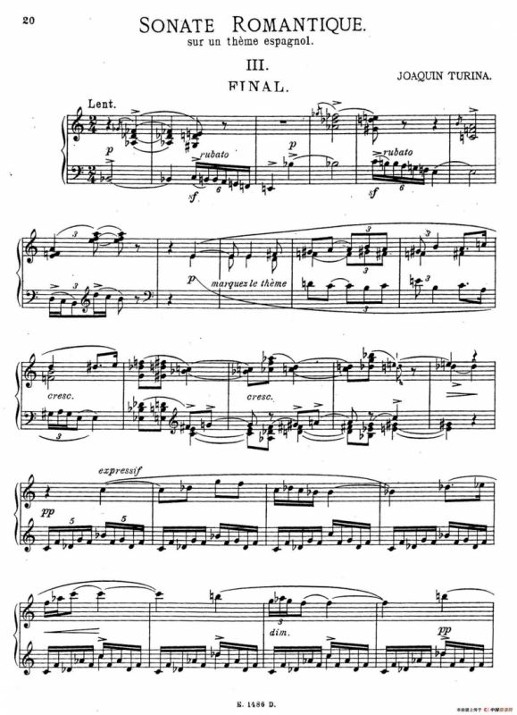 Sonate Romantique Op.3（浪漫奏鸣曲·Ⅲ）