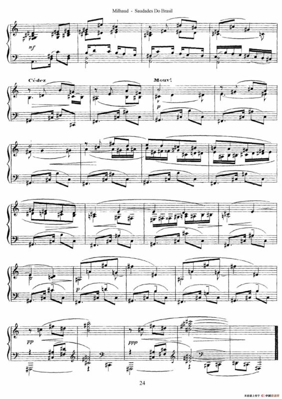 Saudados do Brasil Op.67（巴西回忆·XII）