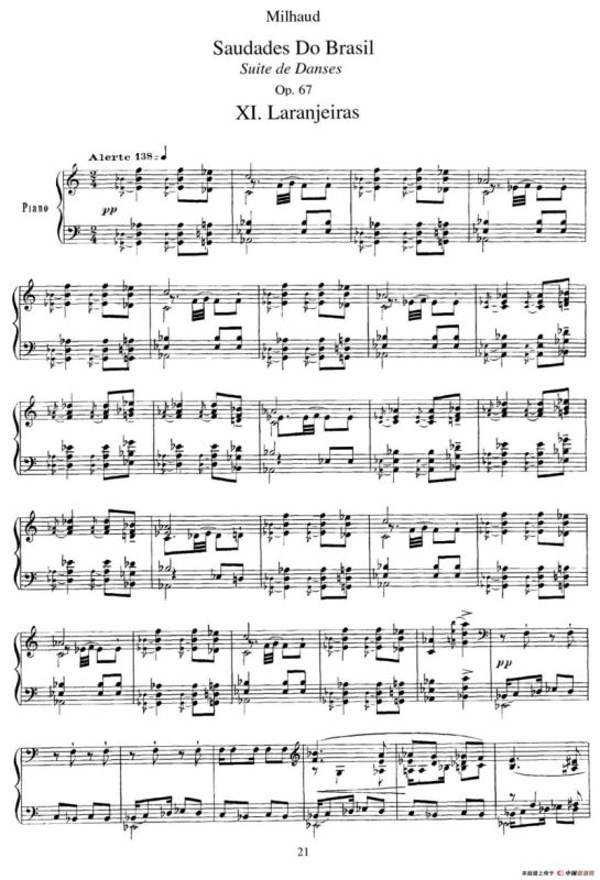 Saudados do Brasil Op.67（巴西回忆·XI）