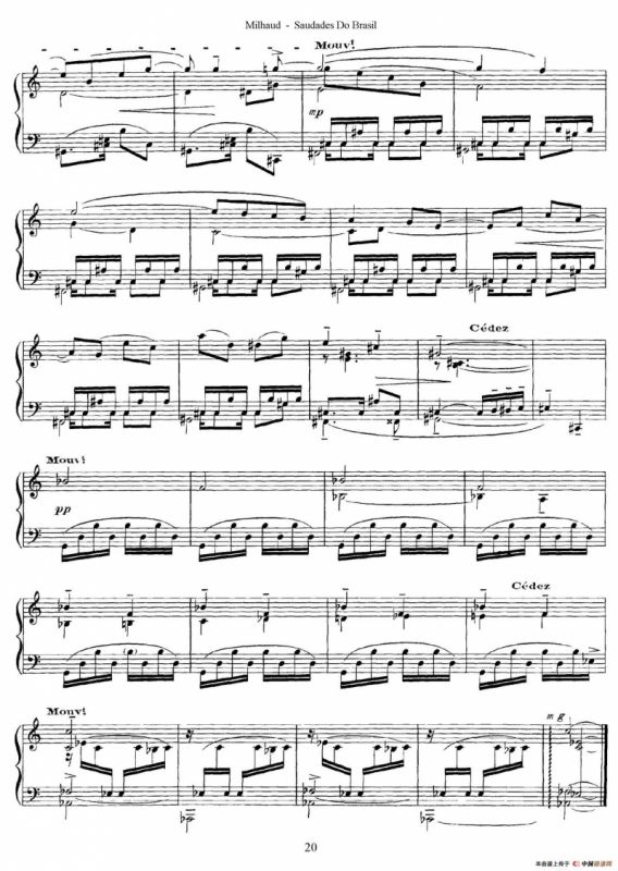 Saudados do Brasil Op.67（巴西回忆·Ⅹ）