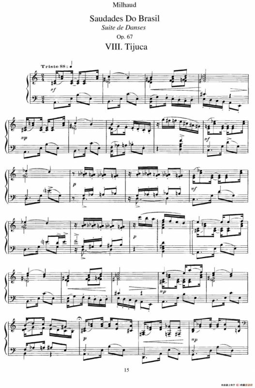 Saudados do Brasil Op.67（巴西回忆·Ⅷ）