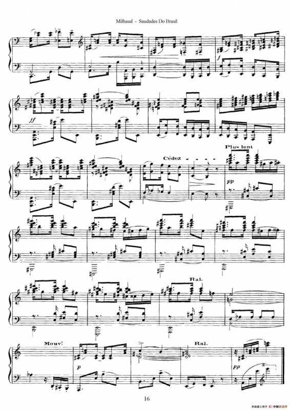 Saudados do Brasil Op.67（巴西回忆·Ⅷ）