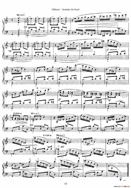 Saudados do Brasil Op.67（巴西回忆·Ⅶ）