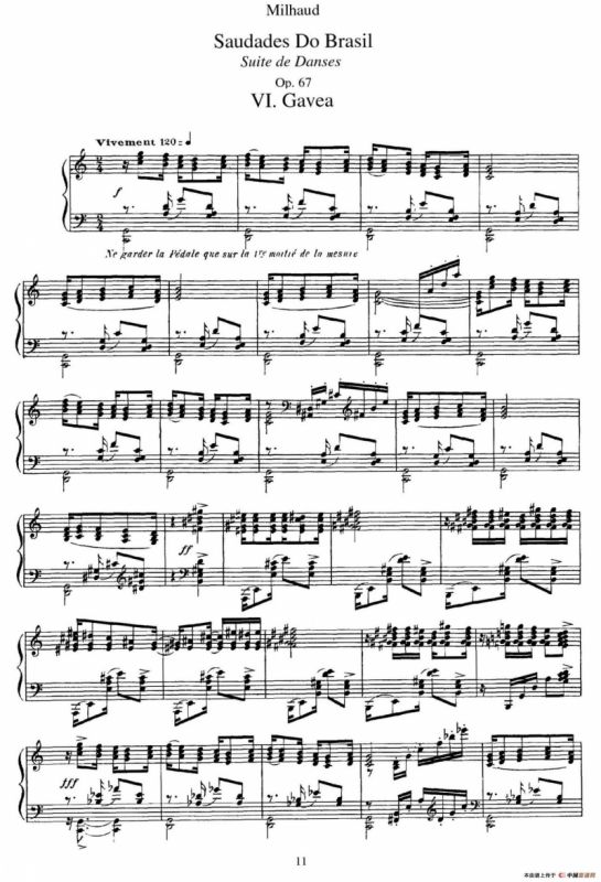 Saudados do Brasil Op.67（巴西回忆·Ⅵ）