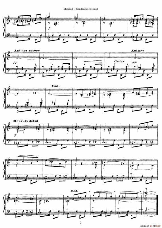 Saudados do Brasil Op.67（巴西回忆·Ⅰ）