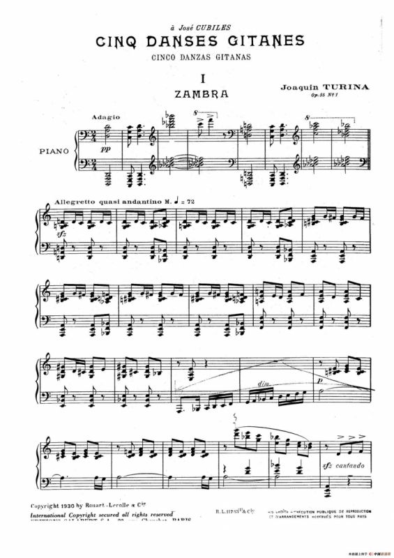 Danzas Gitanas Op.55（吉普赛舞曲）（华金·图里纳作曲版）