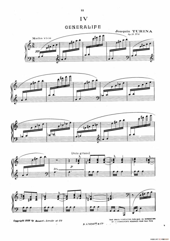 Danzas Gitanas Op.55（吉普赛舞曲）（华金·图里纳作曲版）