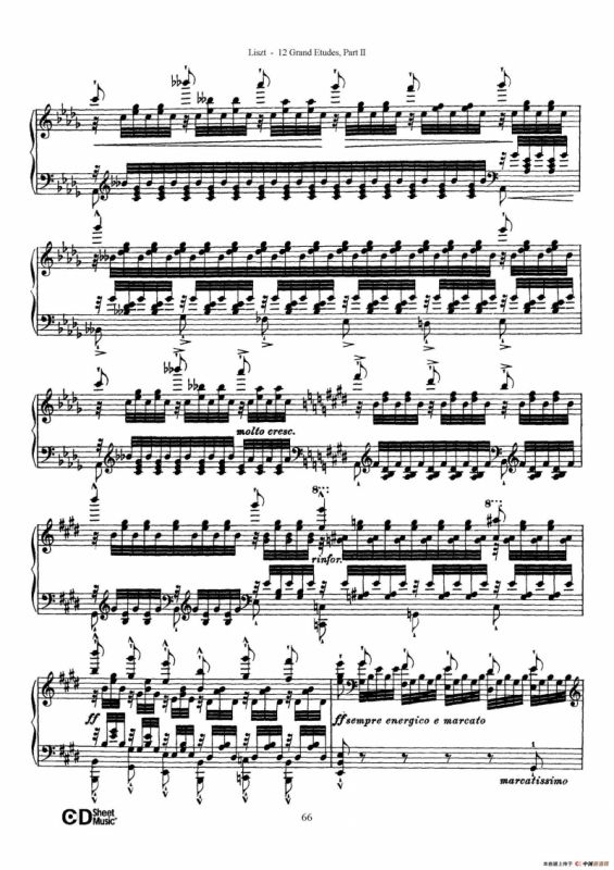 12 Grand Etudes S.137（12首华丽的练习曲·12）