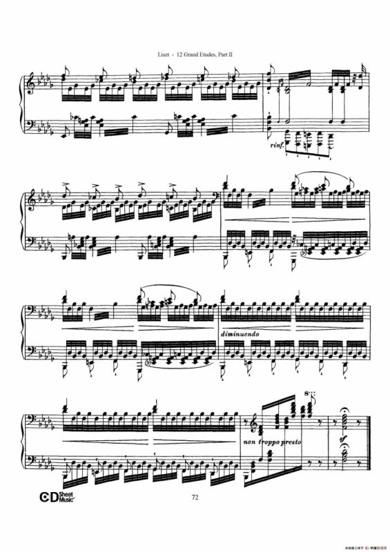 12 Grand Etudes S.137（12首华丽的练习曲·12）