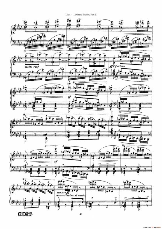 12 Grand Etudes S.137（12首华丽的练习曲·10）