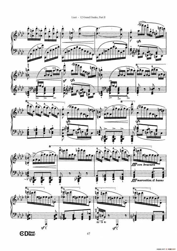12 Grand Etudes S.137（12首华丽的练习曲·10）
