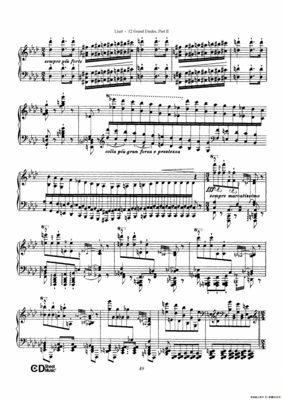 12 Grand Etudes S.137（12首华丽的练习曲·10）