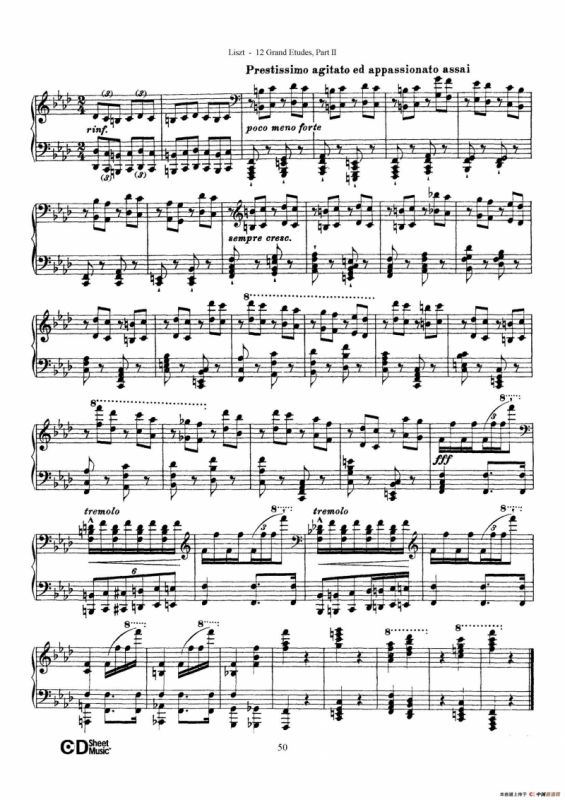 12 Grand Etudes S.137（12首华丽的练习曲·10）