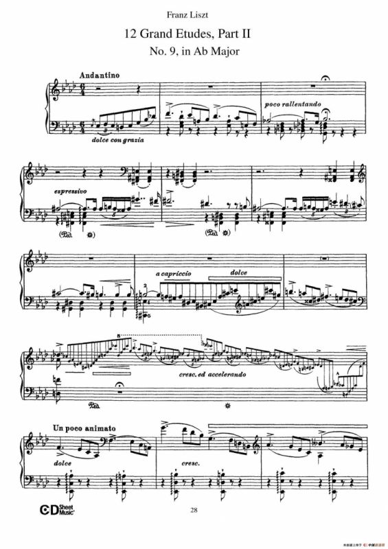 12 Grand Etudes S.137（12首华丽的练习曲·9）