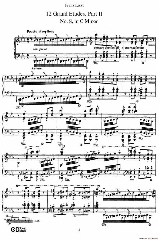 12 Grand Etudes S.137（12首华丽的练习曲·8）