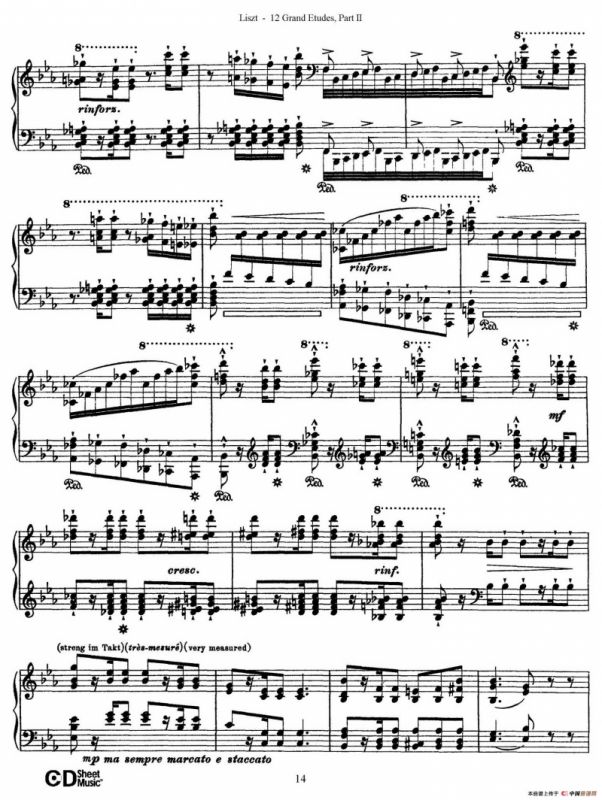 12 Grand Etudes S.137（12首华丽的练习曲·8）