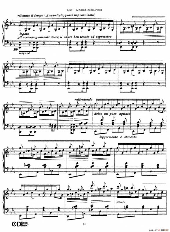 12 Grand Etudes S.137（12首华丽的练习曲·8）