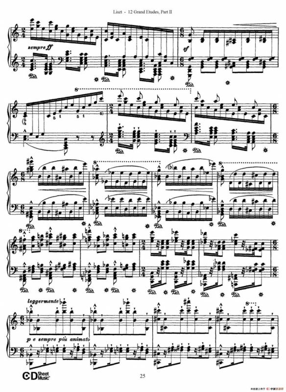 12 Grand Etudes S.137（12首华丽的练习曲·8）