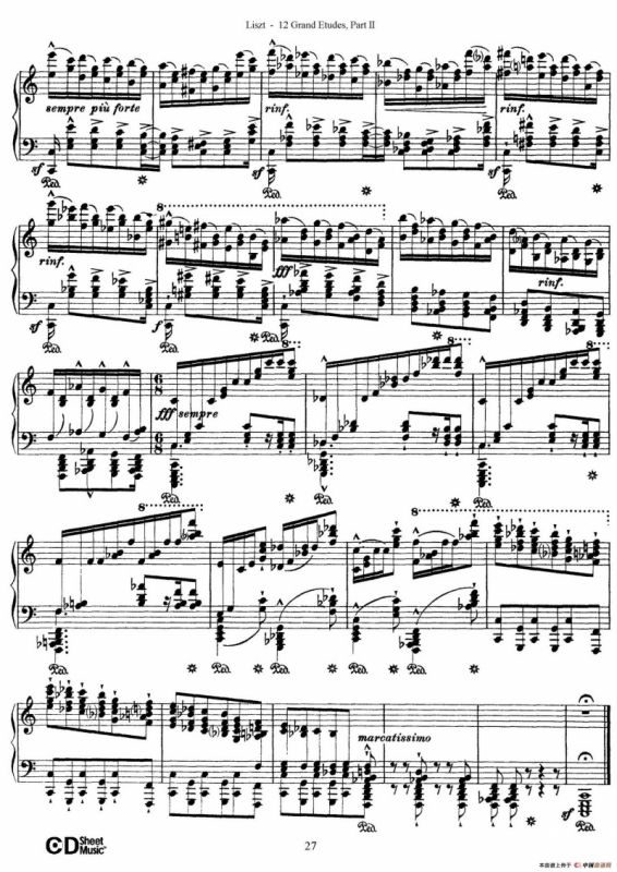 12 Grand Etudes S.137（12首华丽的练习曲·8）