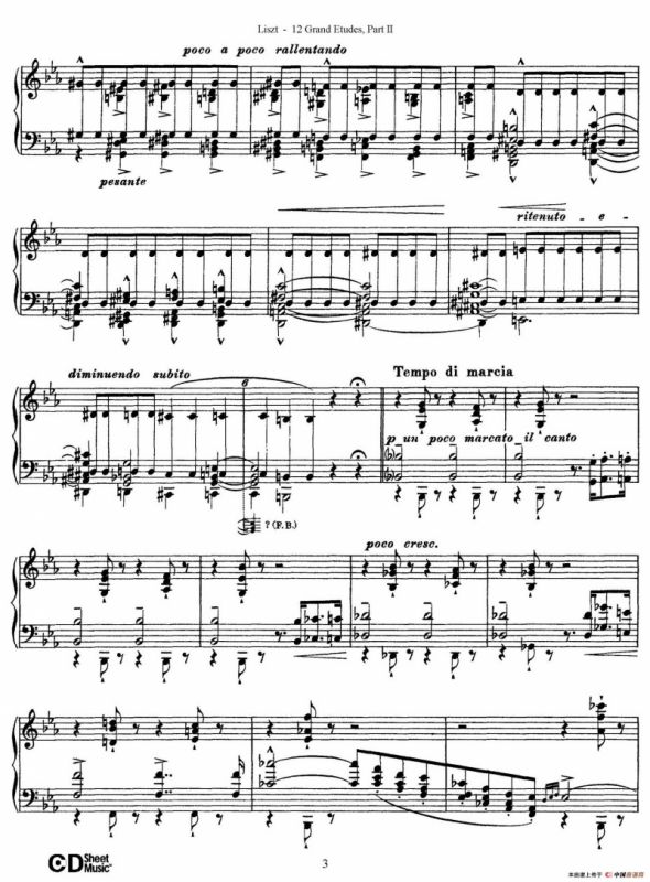 12 Grand Etudes S.137（12首华丽的练习曲·7）