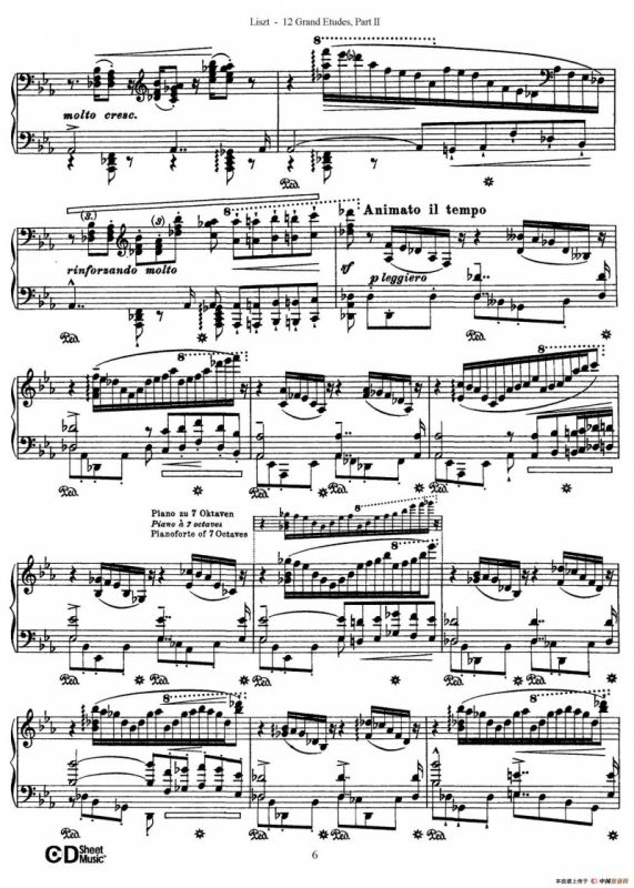 12 Grand Etudes S.137（12首华丽的练习曲·7）