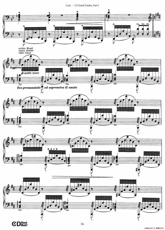 12 Grand Etudes S.137（12首华丽的练习曲·6）