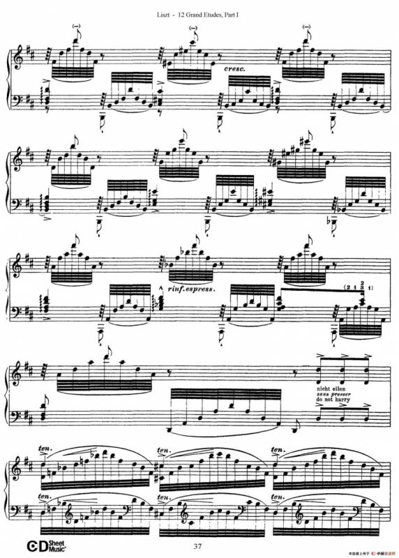 12 Grand Etudes S.137（12首华丽的练习曲·6）